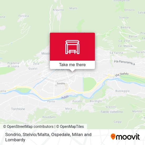Sondrio, Stelvio / Malta, Ospedale map
