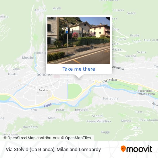 Via Stelvio (Cà Bianca) map