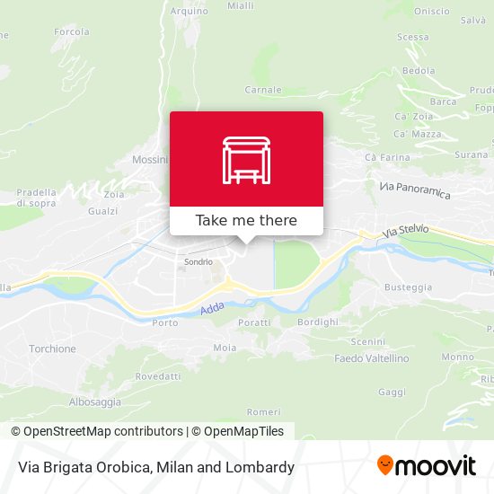 Via Brigata Orobica map
