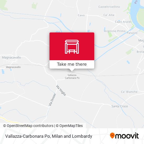 Vallazza-Carbonara Po map