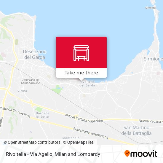 Rivoltella - Via Agello map