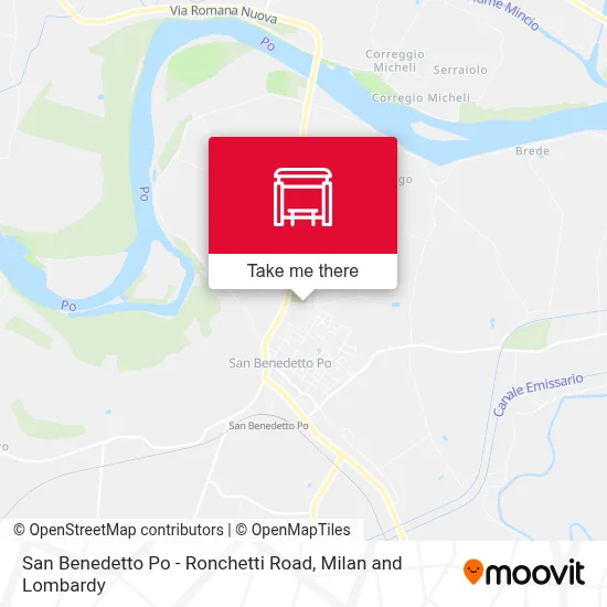 San Benedetto Po - Ronchetti Road map