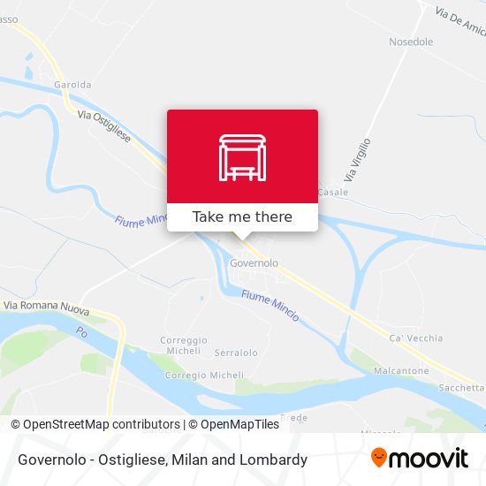 Governolo - Ostigliese map
