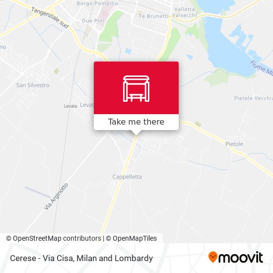 Cerese - Via Cisa map