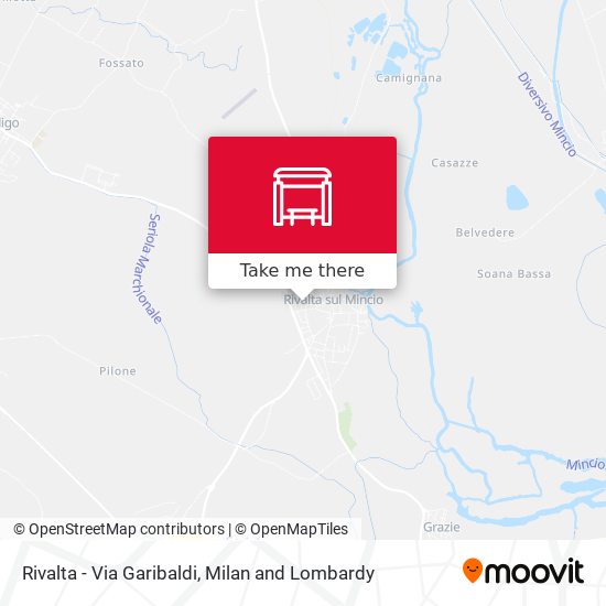 Rivalta - Via Garibaldi map