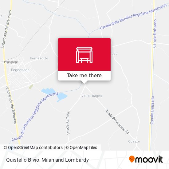 Quistello Bivio map