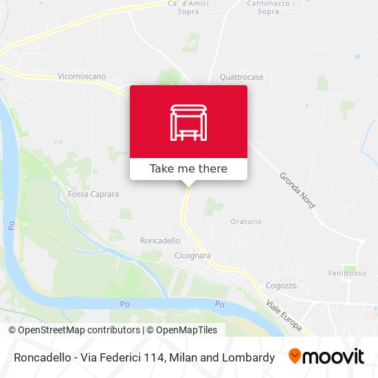 Roncadello - Via Federici 114 map