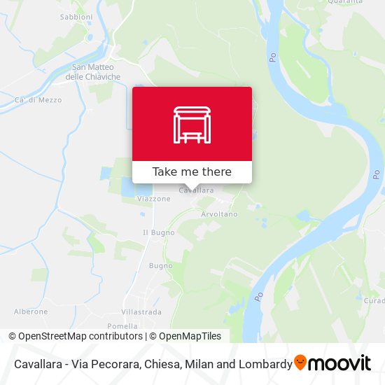 Cavallara - Via Pecorara, Chiesa map