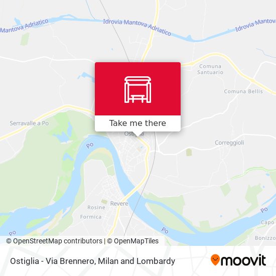 Ostiglia - Via Brennero map