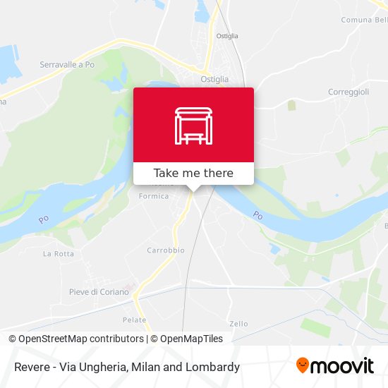 Revere - Via Ungheria map