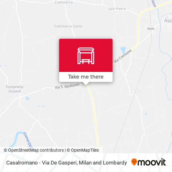 Casalromano - Via De Gasperi map