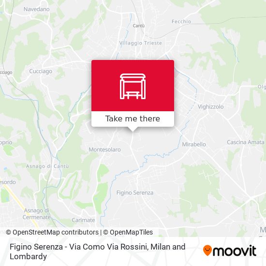 Figino Serenza - Via Como Via Rossini map