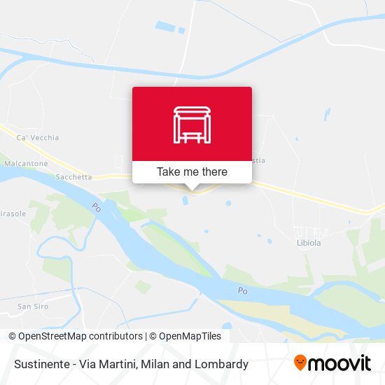 Sustinente - Via Martini map