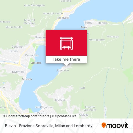Blevio - Frazione Sopravilla map