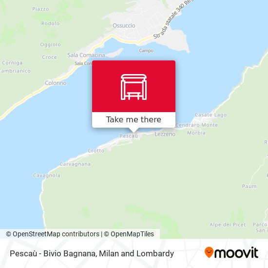 Pescaù - Bivio Bagnana map