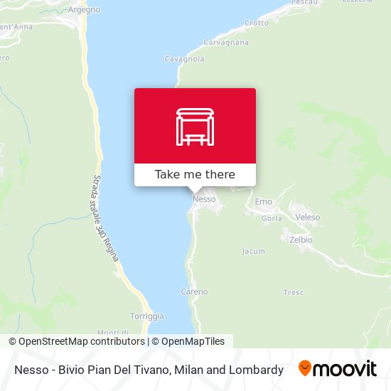 Nesso - Bivio Pian Del Tivano map