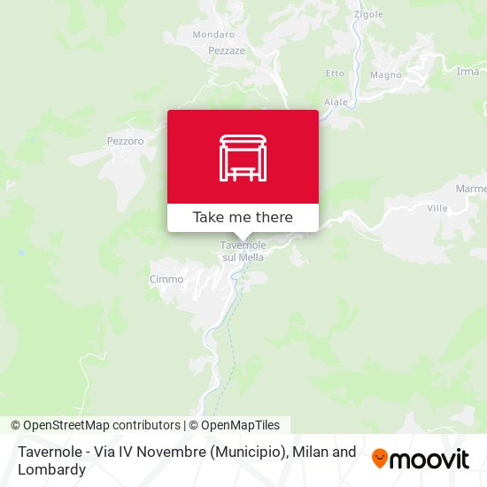Tavernole - Via IV Novembre (Municipio) map