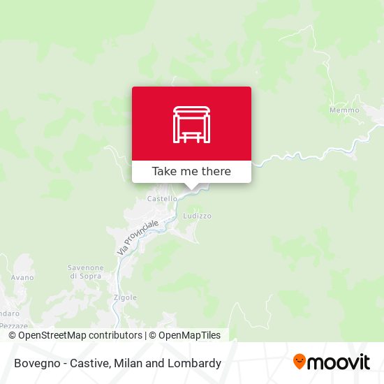 Bovegno - Castive map