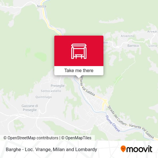 Barghe - Loc. Vrange map