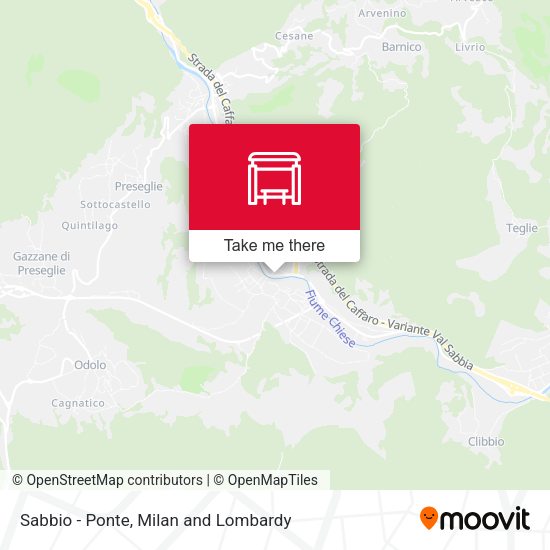 Sabbio - Ponte map