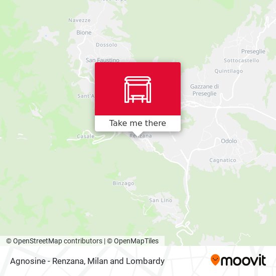 Agnosine - Renzana map