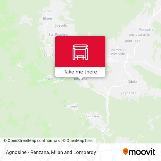 Agnosine - Renzana map