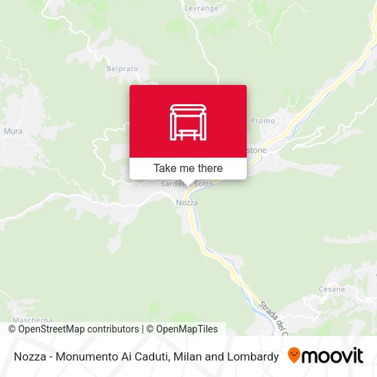 Nozza - Via Reverberi map