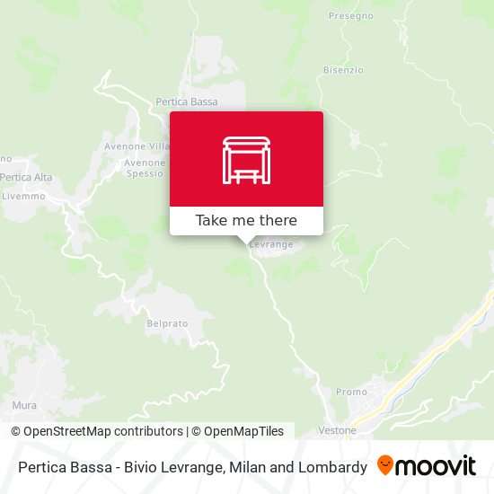 Pertica Bassa - Bivio Levrange map
