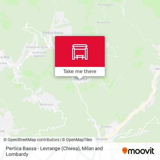 Pertica Bassa - Levrange (Chiesa) map