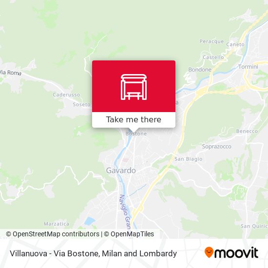 Villanuova - Via Bostone map