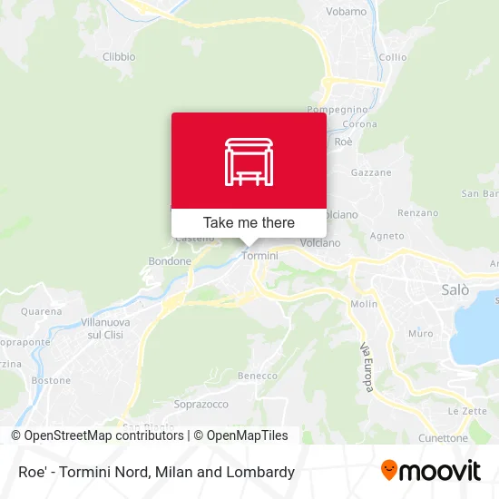 Roe' - North Tormini map