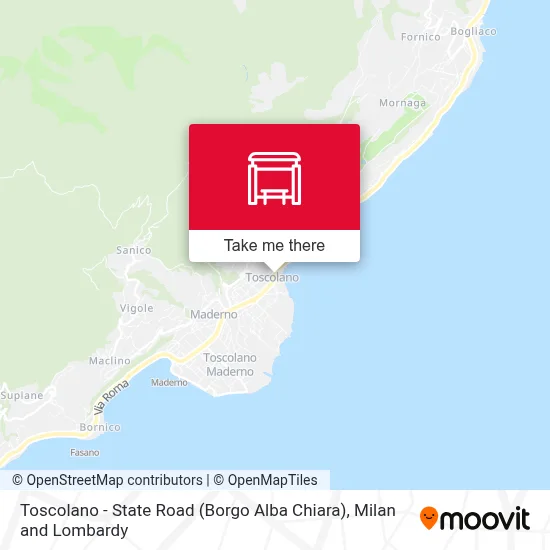 Toscolano - State Road (Borgo Alba Chiara) map