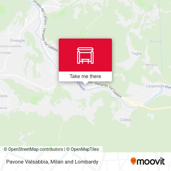 Pavone Valsabbia map