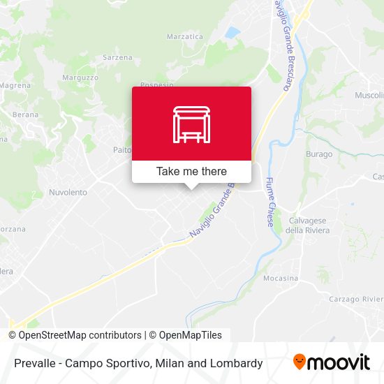 Prevalle - Campo Sportivo map