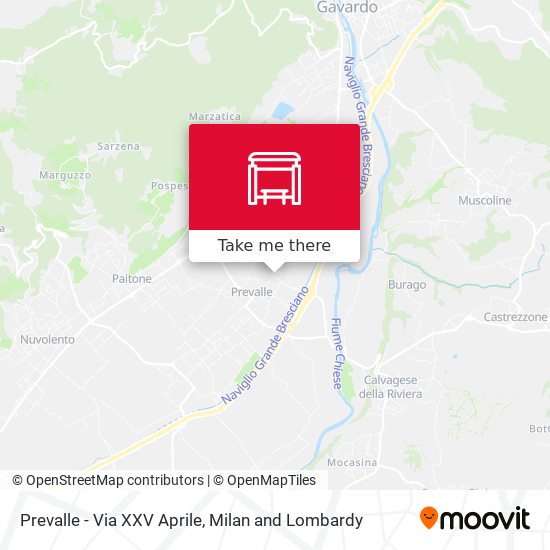 Prevalle - Via XXV Aprile map