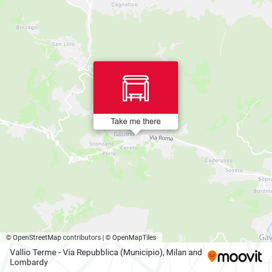 Vallio Terme - Via Repubblica (Municipio) map