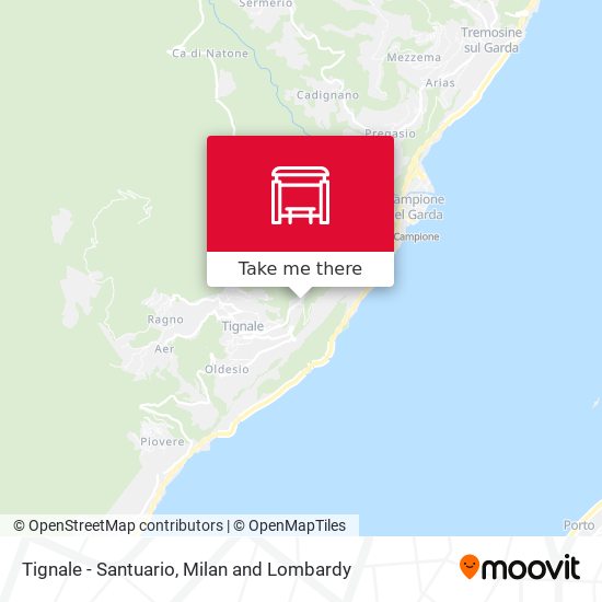 Tignale - Santuario map