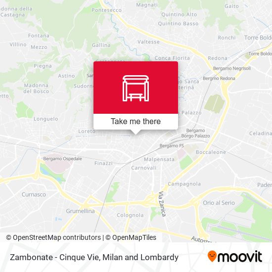 Zambonate - Cinque Vie map
