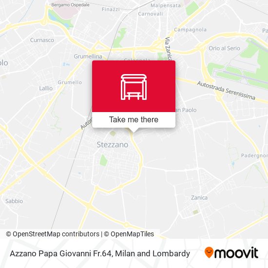 Azzano Papa Giovanni Fr.64 map