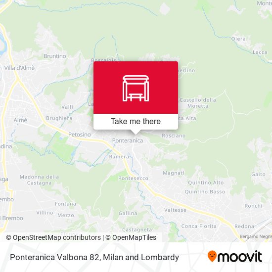 Ponteranica Valbona 82 map