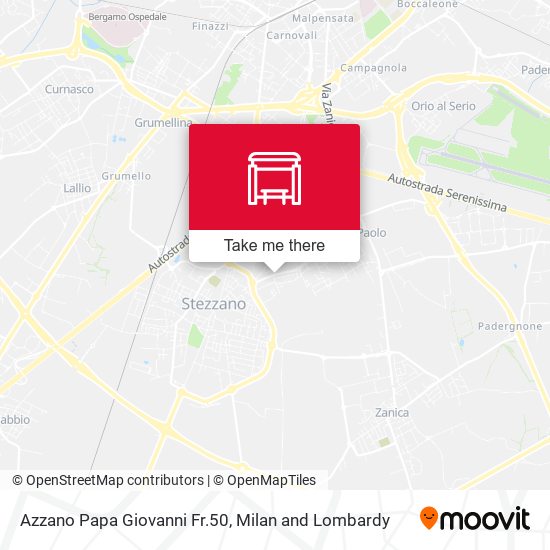 Azzano Papa Giovanni Fr.50 map
