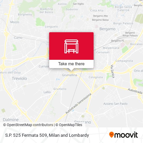 S.P. 525 Fermata 509 map