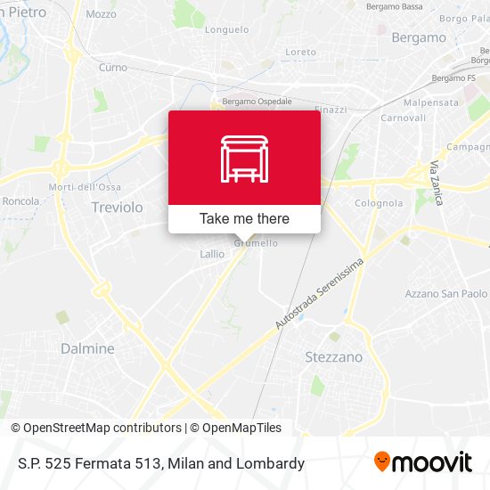 S.P. 525 Fermata 513 map