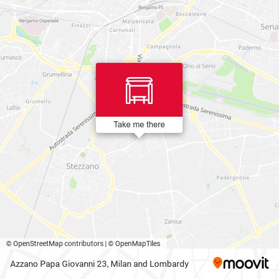 Azzano Papa Giovanni 23 map