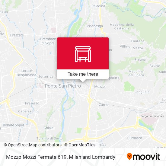 Mozzo Mozzi Fermata 619 map