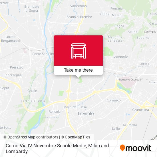 Curno Via IV Novembre Scuole Medie map