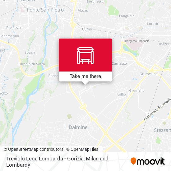 Treviolo Lega Lombarda - Gorizia map