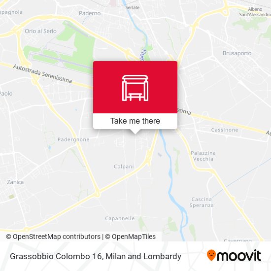 Grassobbio Colombo 16 map
