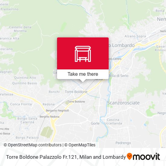 Torre Boldone Palazzolo Fr.121 map