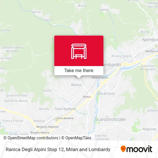 Ranica Degli Alpini Stop 12 map